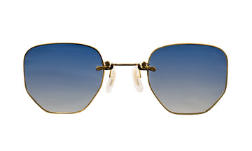 Gold Hexagon Polarized Titanium Sunglasses